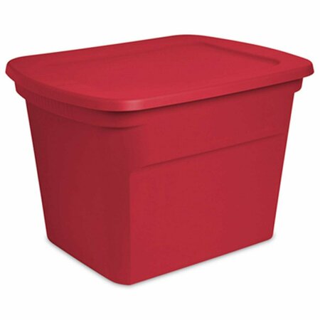 DWELLINGDESIGNS 17316608 18 Gallon Holiday Storage Tote  Red DW3871881